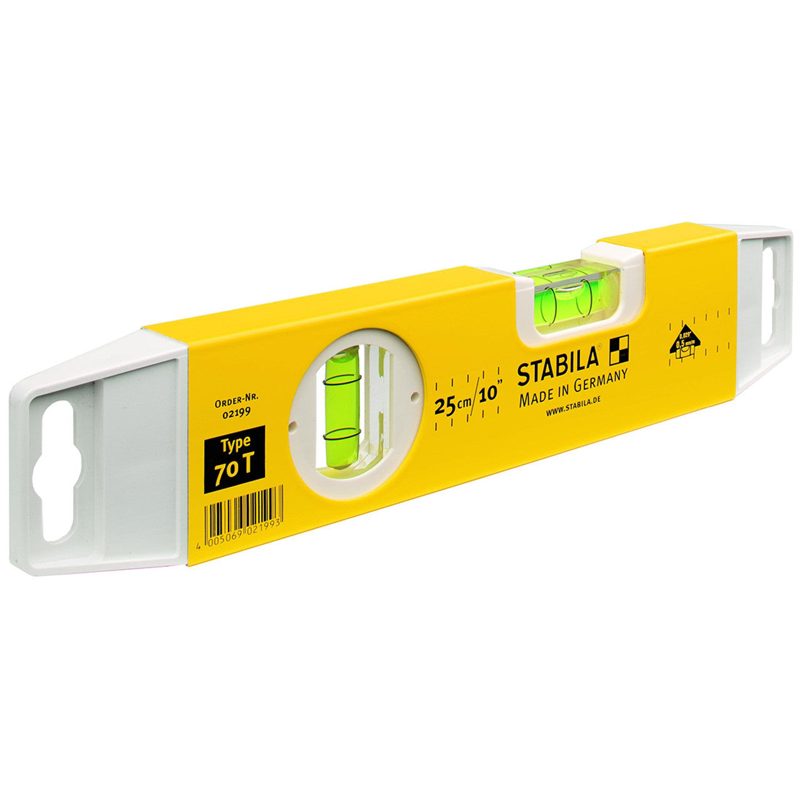 Torpedo Level Lightweight 2 Vial 250mm Type 70 Tm, Roofing Sheets - Construction Supplies Australia