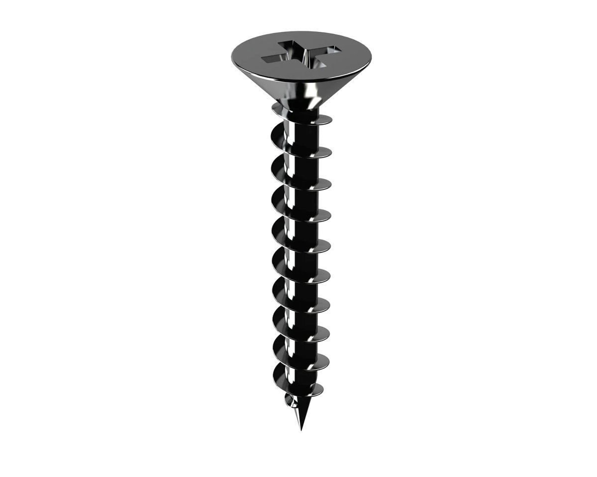 Screws / Long Thread Screws / Chrome Plated, Screws - Construction Supplies Australia