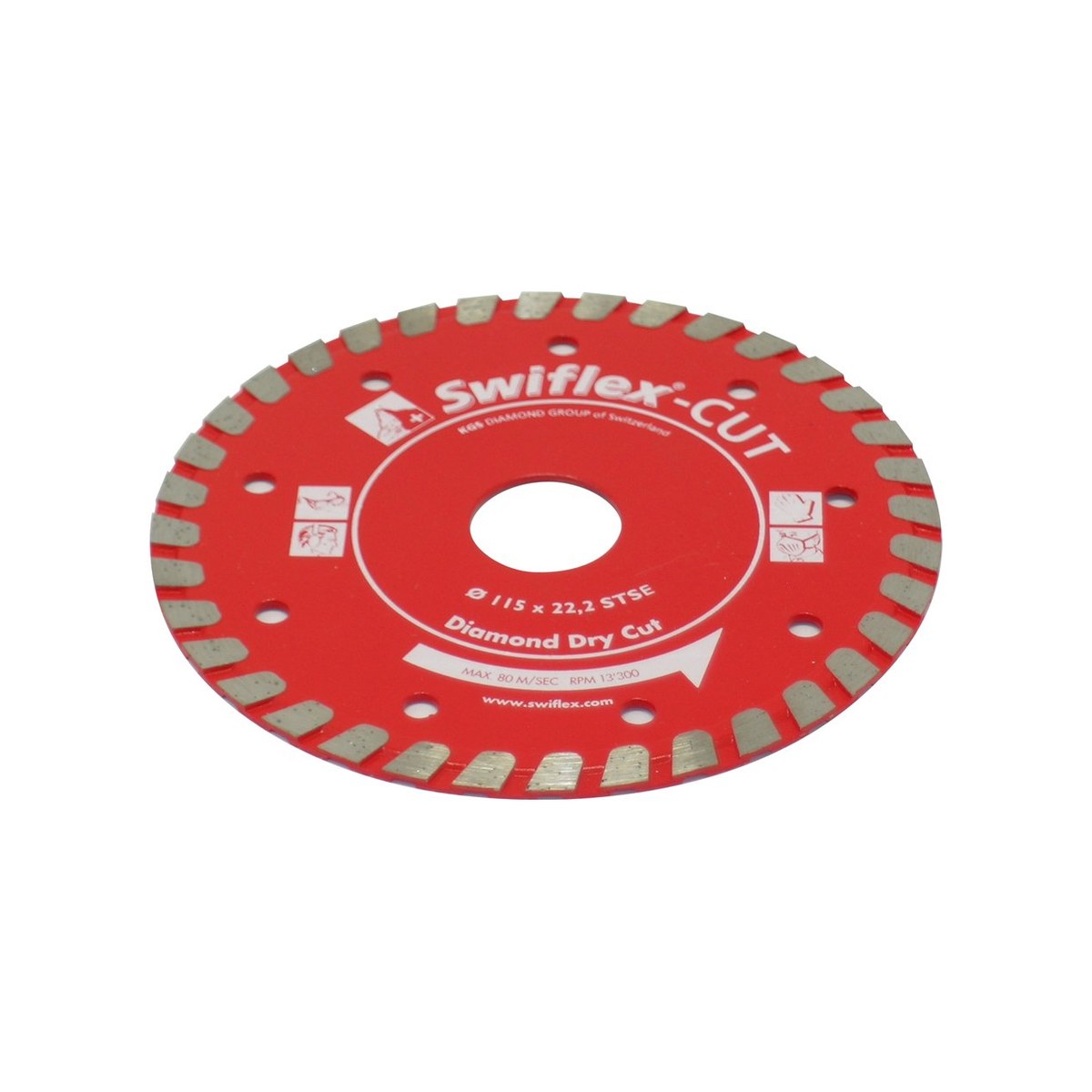 Swiflex STSE Saw Blade Seg Turbo - 115 x 22 - Swiflex STSE Saw Blade Seg Turbo 115x22, Abrasive And Diamond Tools - Construction Supplies Australia