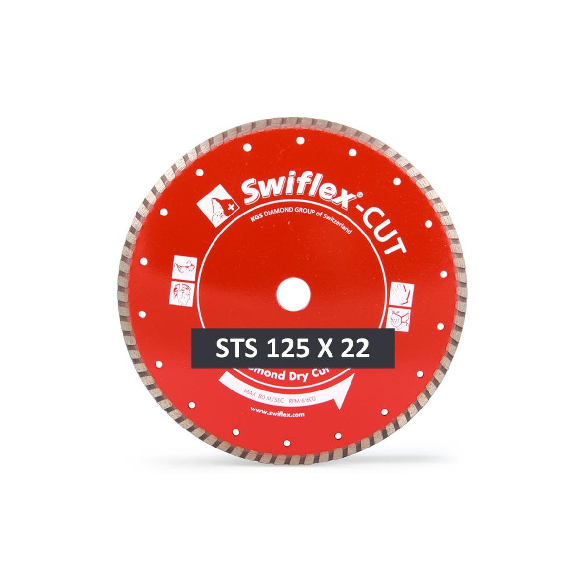 Swiflex STS Saw Blade Seg Turbo - 125 x 22 - Swiflex STS Saw Blade Seg Turbo 125x22, Abrasive And Diamond Tools - Construction Supplies Australia
