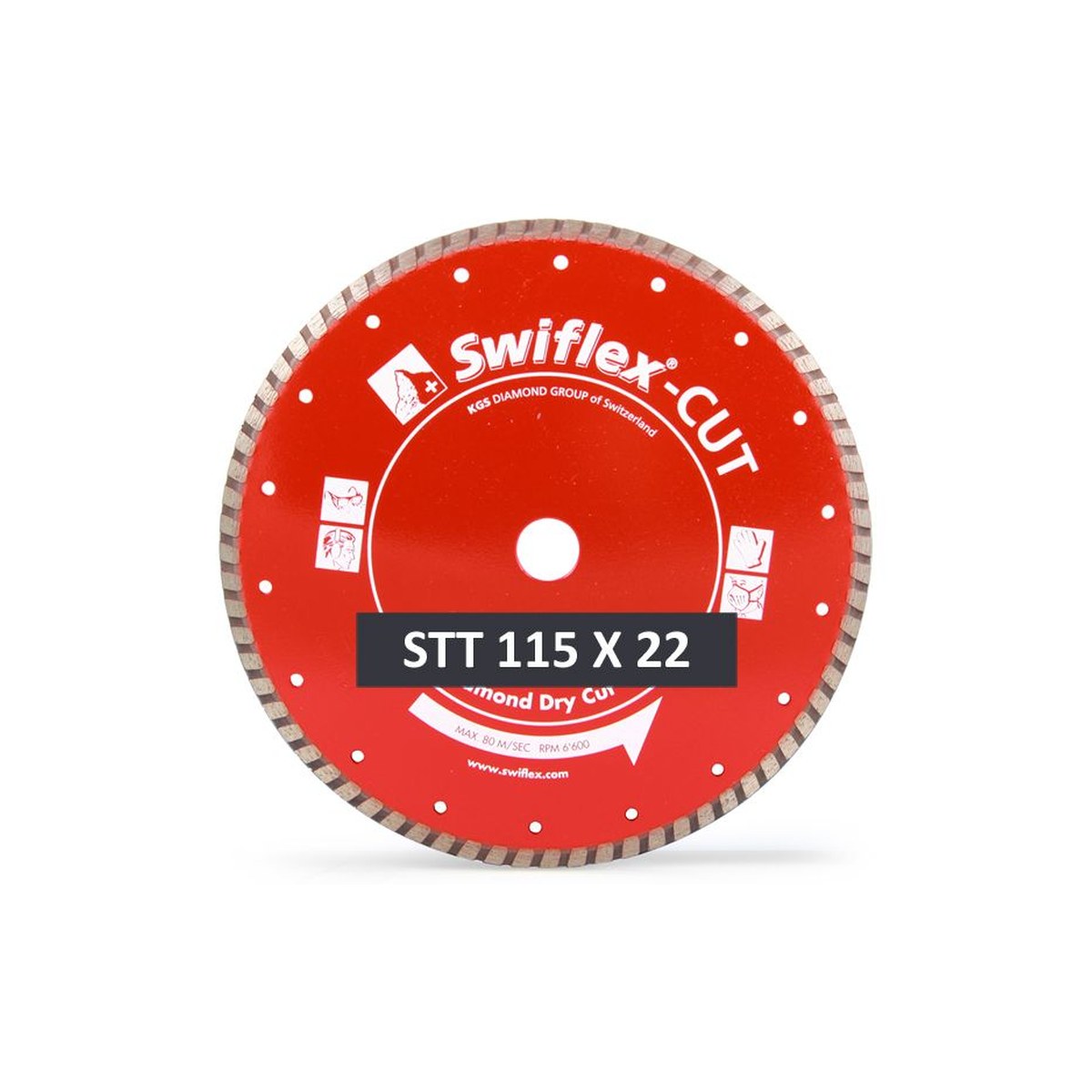 Swiflex STT Saw Blade Seg Turbo - 115 x 22 - Swiflex STT Saw Blade Seg Turbo 115x22, Abrasive And Diamond Tools - Construction Supplies Australia