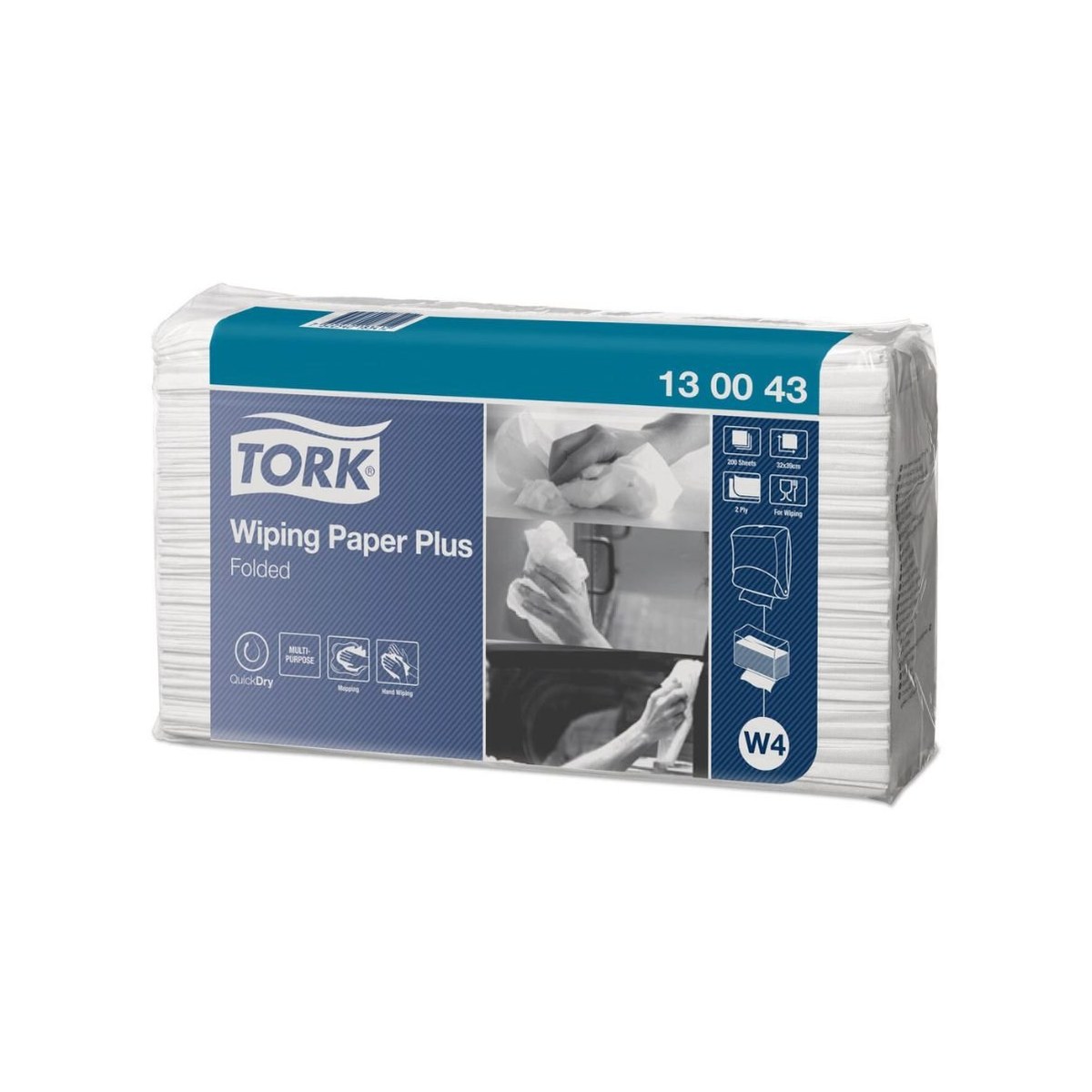 Paper Towel Tork Plus Folded 2 ply 200 Sheets/pack, Cleaning Products - Construction Supplies Australia