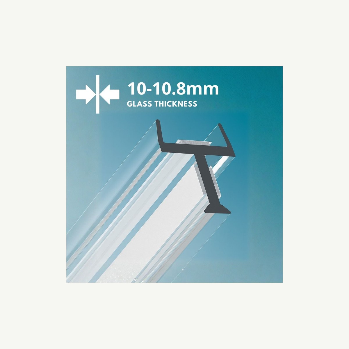 Three-Way Clear Dry Joint to suit 10-10.8mm glass, Dry Joint Glazing System - Construction Supplies Australia