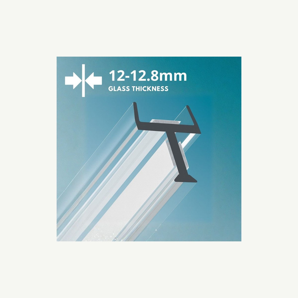 Three-Way Clear Dry Joint to suit 12-12.8mm glass, Dry Joint Glazing System - Construction Supplies Australia