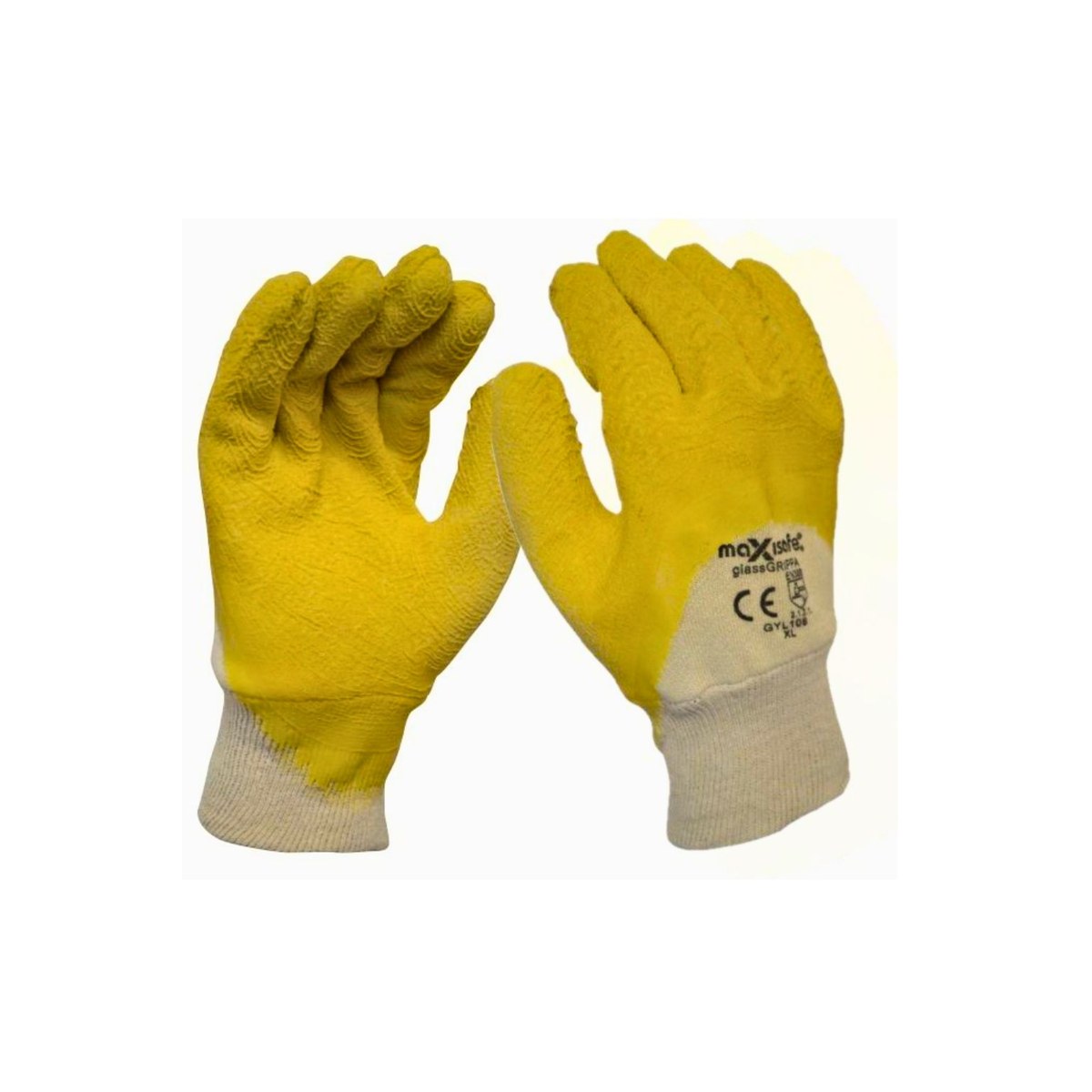 Gloves Latex Yellow Glassgripper, Safety Products - Construction Supplies Australia