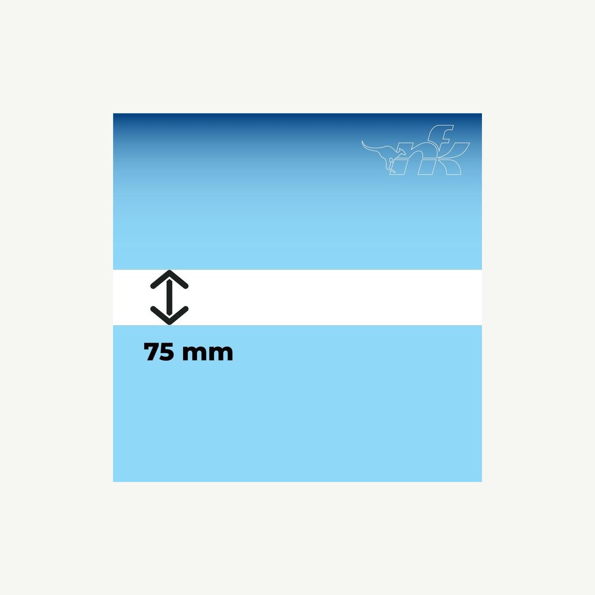 Motif White Visionstrip - 075 x 50 - Motif 75mm x 50m Visionstrip White, Motifs - Construction Supplies Australia
