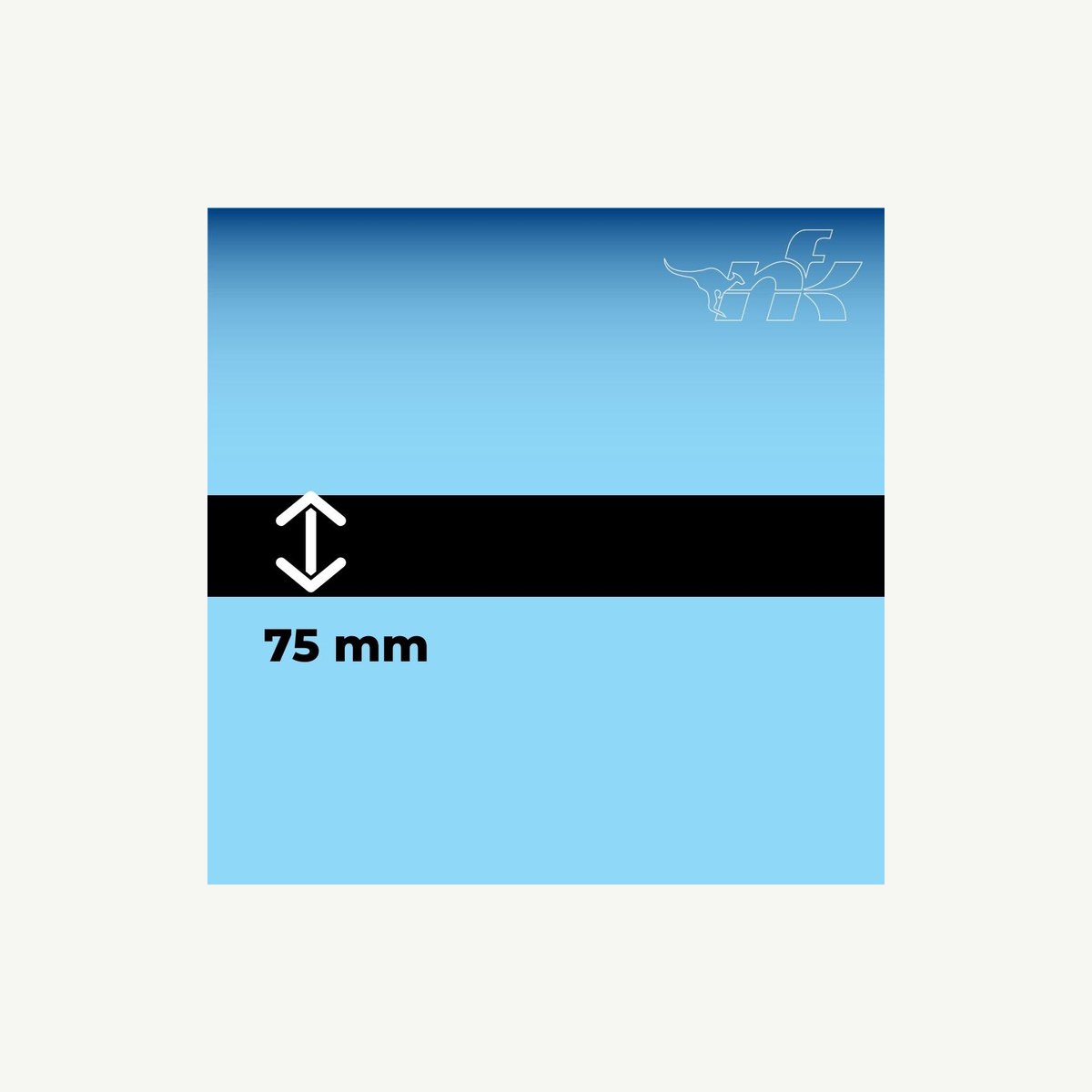 Motif Black Visionstrip - 075 x 50 - Motif 75mm x 50m Visionstrip Black, Motifs - Construction Supplies Australia