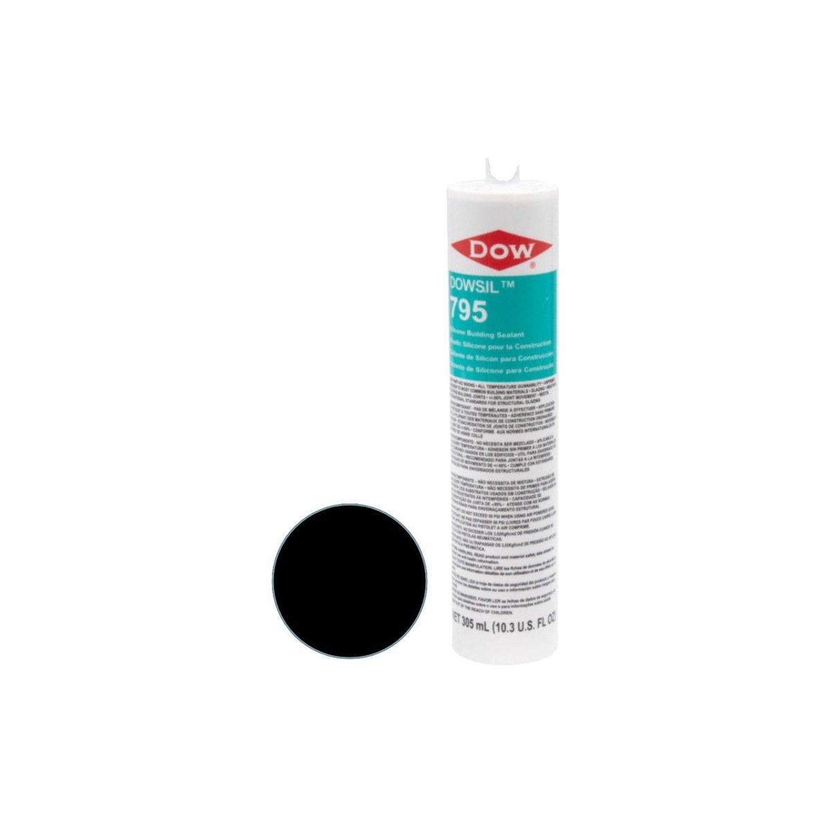 Dow 795 - 795 x 300 - Dow 795 Black Cartridge 300ml, Sealant And Adhesives - Construction Supplies Australia