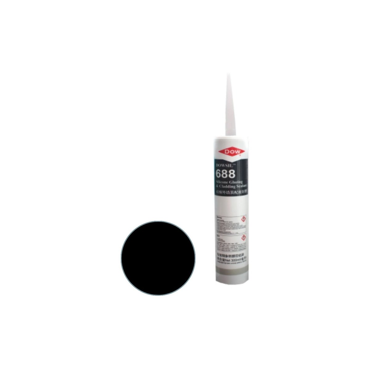Dow 688 Cartridge - 688 - Dow 688 Black cartridge, Sealant And Adhesives - Construction Supplies Australia