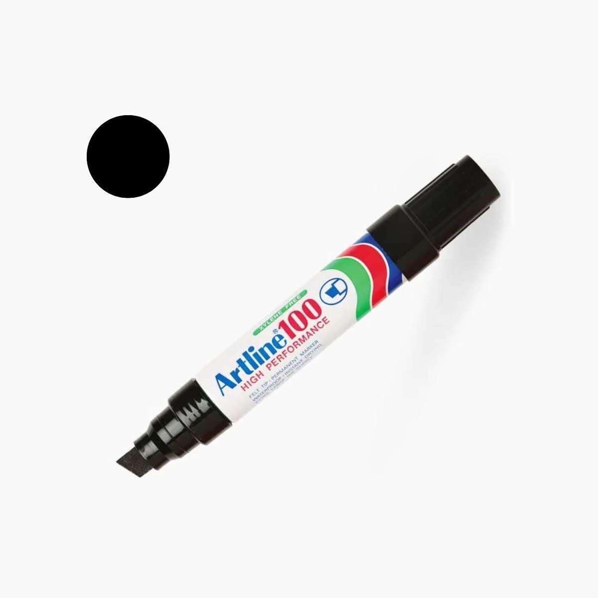 Art Marker Pen - 100 Black Chisel Tip, Marker Pens And Pencils - Construction Supplies Australia