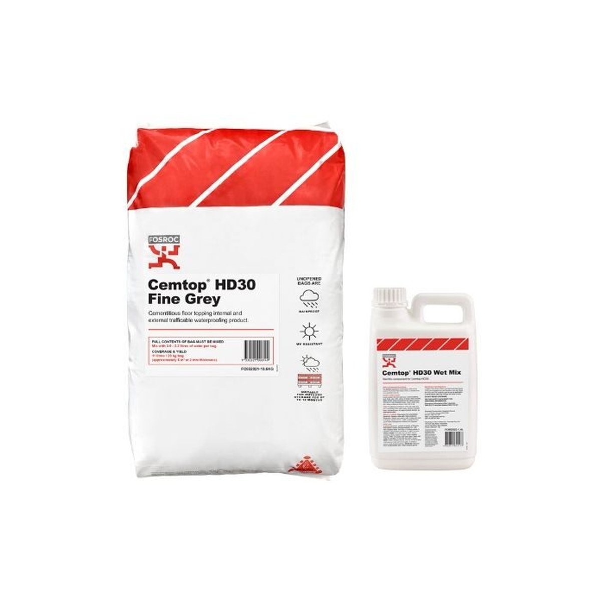 Fosroc CEMTOP HD30 COARSE GRY POWDER 18.6KG, Construction Chemicals - Construction Supplies Australia