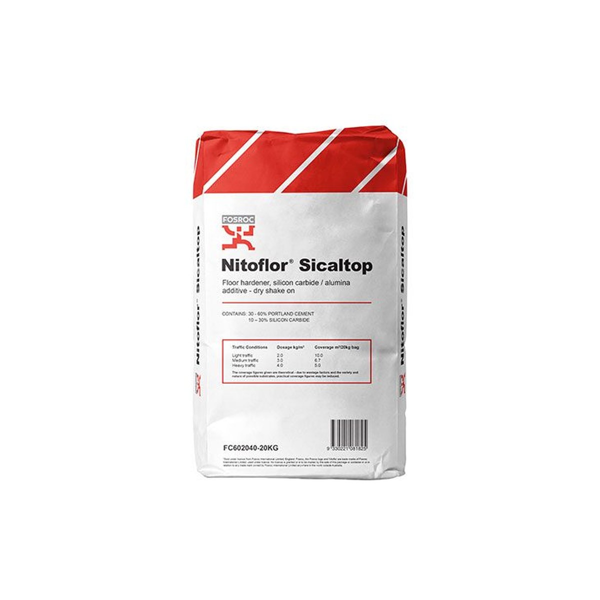 Fosroc NITOFLOR SICALTOP GRY 20KG, Construction Chemicals - Construction Supplies Australia