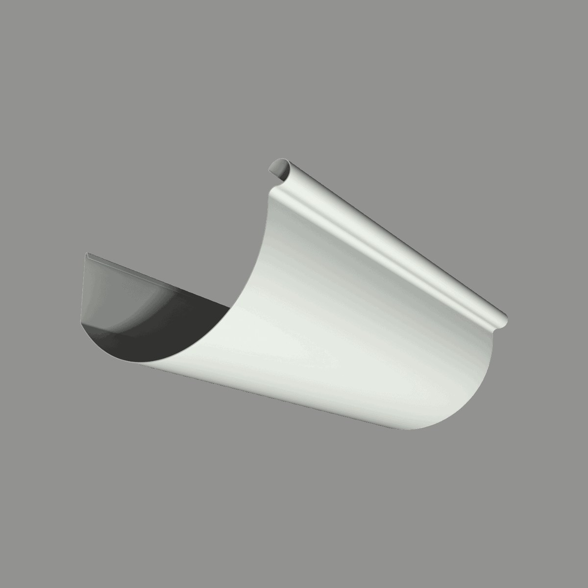 No1 Flat Back Gutter 150mm slotted XRW Surfmist, Rainwater Systems - Construction Supplies Australia
