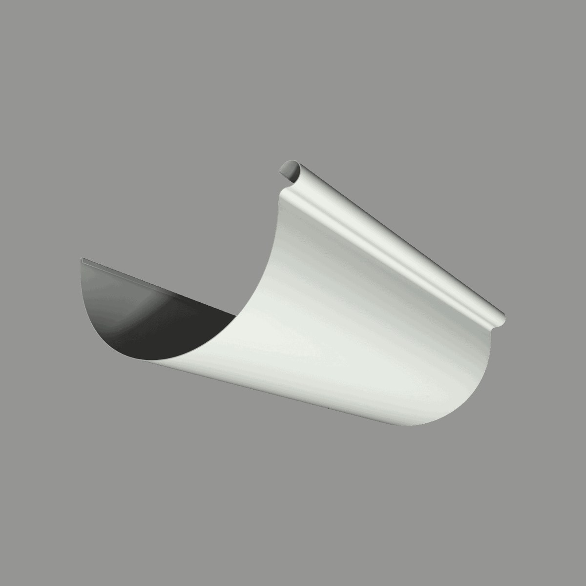 No1 Half Round Gutter 150mm slotted XRW Surfmist, Rainwater Gutters - Construction Supplies Australia