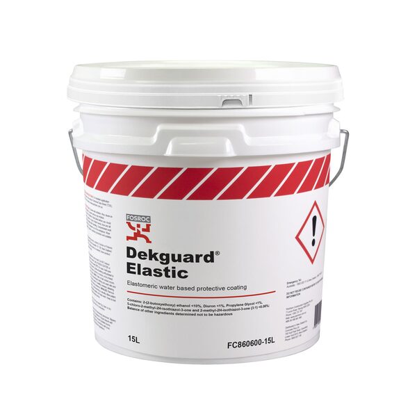 Fosroc DEKGUARD ELASTIC IN CAN TINT 15L, Construction Chemicals - Construction Supplies Australia