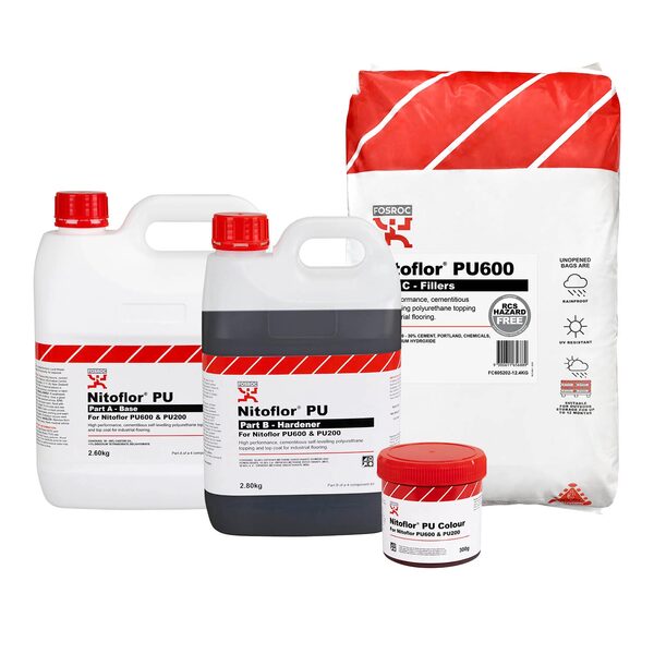 Fosroc NITOFLOR PU600/200 PTB HARD 11.2KG, Construction Chemicals - Construction Supplies Australia