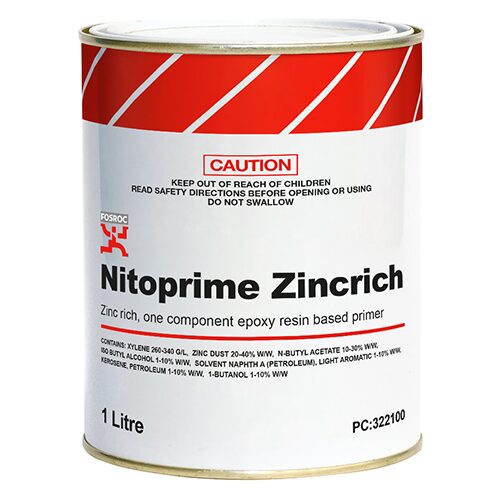 Fosroc NITOPRIME ZINCRICH 1L, Construction Chemicals - Construction Supplies Australia