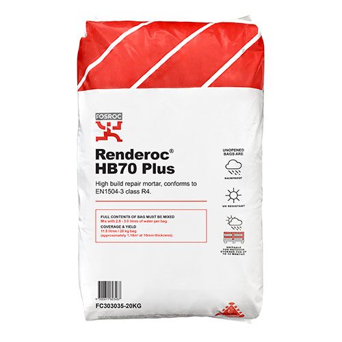 Fosroc RENDEROC HB70 PLUS 20KG, Construction Chemicals - Construction Supplies Australia