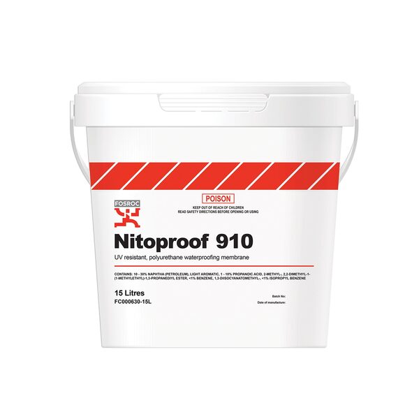 FOSROC NITOPROOF 910 15L, Construction Chemicals - Construction Supplies Australia