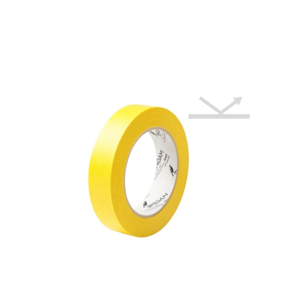 Magpie Yellow Masking Tape, 50 Mtr Length - 24 x 50 - Magpie Yellow Masking Tape 24mmW, 50 Mtr Length, Tapes And Films - Construction Supplies Australia