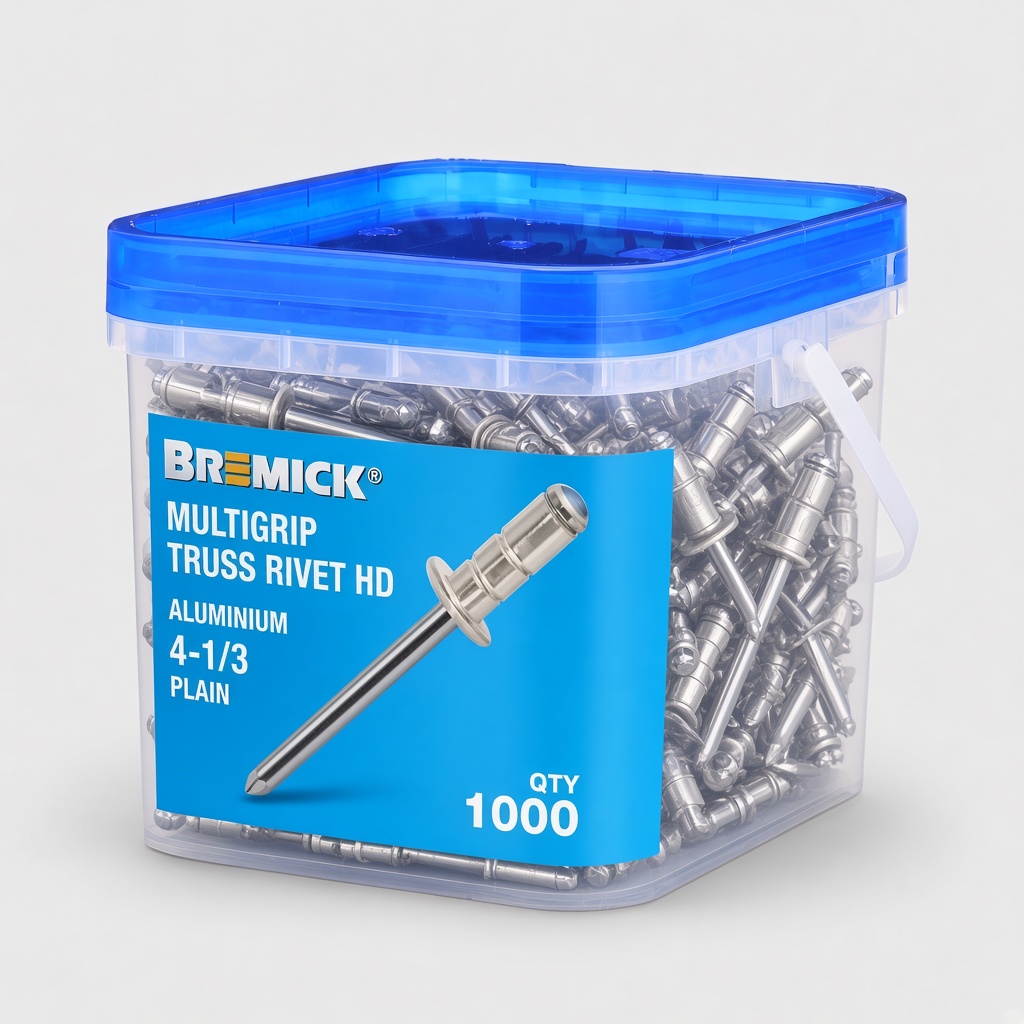 ALUM MULTIGRIP TRUSS RIVET HD 4-1/3 - PLAIN - 1000 Pack, Fasteners & Fixings - Construction Supplies Australia